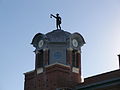 The Nightwatchman statue atop City Hall