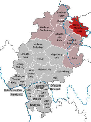 Li position de Werra-Meißner-Kreis in Hesse
