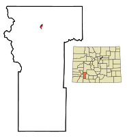 Location in Hinsdale County and the state of Colorado