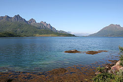 Udsigt mod Gullvika i Steinlandsfjorden, juli 2006