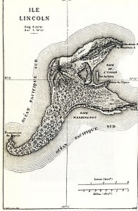 L'île Lincoln (34° 57′ S, 150° 30′ O).