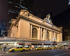 Grand Central Terminal seen from 42nd Street Image-Grand central Station Outside Night 2.jpg
