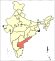 Map of India showing location of Andhra Pradesh