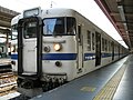 403系K519編成 前面強化改造施工後でアンチクライマー装着