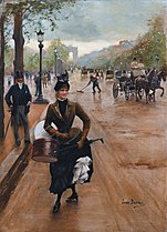 The Milliner on the Champs Elysées, óleo sobre tela