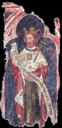 XI češki kralj - Karlo IV na freski iz Kelna