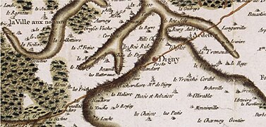 La Hallière sur la carte de Cassini, XVIIIe siècle.