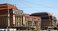 Leipzig Hauptbahnhof is the main hub of tram and rail network and the world's largest railway station by floor area