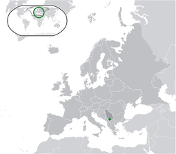 Localização Kosovo
