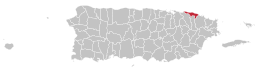 Locatie van Loíza in Puerto Rico