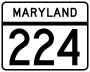 Maryland Route 224 marker