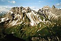 View of the Mädelegabel (2nd peak from right)