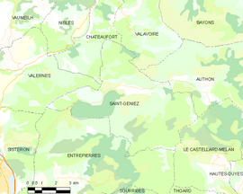 Mapa obce Saint-Geniez
