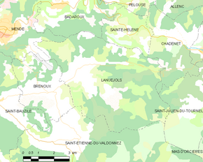 Poziția localității Lanuéjols