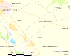 Mapa obce Moncetz-Longevas