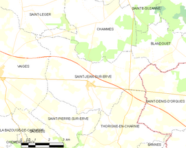 Mapa obce Saint-Jean-sur-Erve