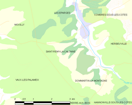 Mapa obce Saint-Remy-la-Calonne