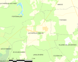 Mapa obce La Chapelle-Rablais