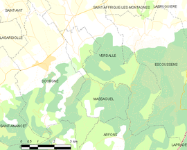 Mapa obce Massaguel