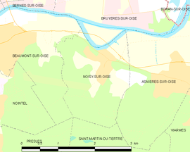 Mapa obce Noisy-sur-Oise