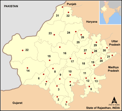 Map Of Rajasthan Rivers. Banswara district