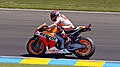 Marc Márquez riding his Repsol Honda RC213V at the 2014 French Grand Prix.