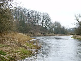The river Jura.  Matiskiai mound