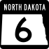 North Dakota Highway 6 marker