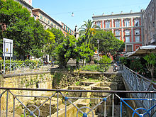 Remains of the ancient Greek city of Neapolis (now Naples) in Piazza Bellini, Naples Napoli - Panoramica su Piazza Bellini.jpg