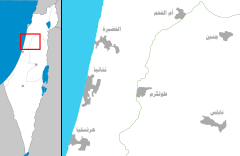 موقع العملية على خريطة Israel