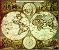 1662年の世界地図。メガラニカは描かれていない。