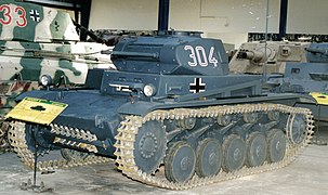 A WWII German Panzer II light tank