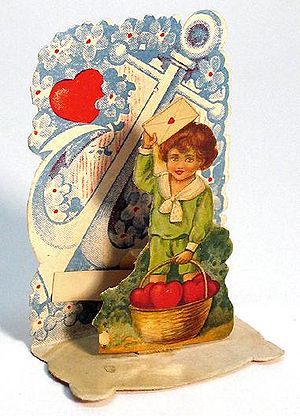 A tiny 2-inch pop-up Valentine, circa 1920