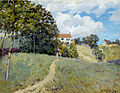 Alfred Sisley, Landschaft mit Haus, 1873, Öl auf Lwd., 45,7 × 61,2 cm, sig. u. dat. unten rechts, Strasbourg, Musée des Beaux-Arts