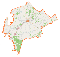 Mapa konturowa gminy Sokółka, blisko centrum na prawo znajduje się punkt z opisem „Bohoniki”