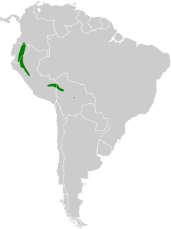 Distribución geográfica del semillero piquinegro.