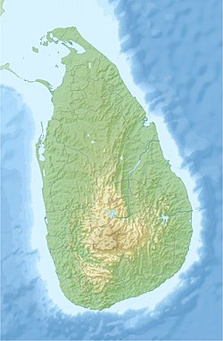 Cao nguyên Trung tâm Sri Lanka trên bản đồ Sri Lanka