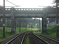 Kilometr 158,200 linii kolejowej, widok w kierunku Bydgoszczy Leśnej