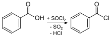 Synthese von Benzoylchlorid aus Benzoesäure