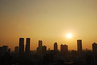 Taichung Skyline in the evening.JPG