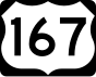 U.S. Highway 167 marker