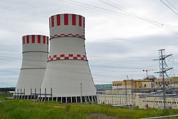 Chladicí věže elektrárny v roce 2016