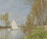 "Voilier sur le petit bras de la Seine, Argenteuil" (1872) de Claude Monet (W 200)