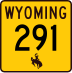 Wyoming Highway 291 marker