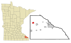 Location of Elba, Minnesota