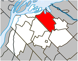 Location within Pierre-De Saurel Regional County Municipality.