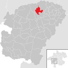 Poloha obce Zell am Pettenfirst v okrese Vöcklabruck (klikacia mapa)