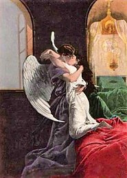 «Il bacio tra il demone e Tamara», opera di Mihály Zichy