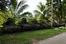 ミクロネシア連邦ポンペイ島に残る九五式軽戦車