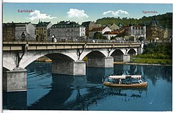 Most na pohlednici Brück & Sohn z roku 1912